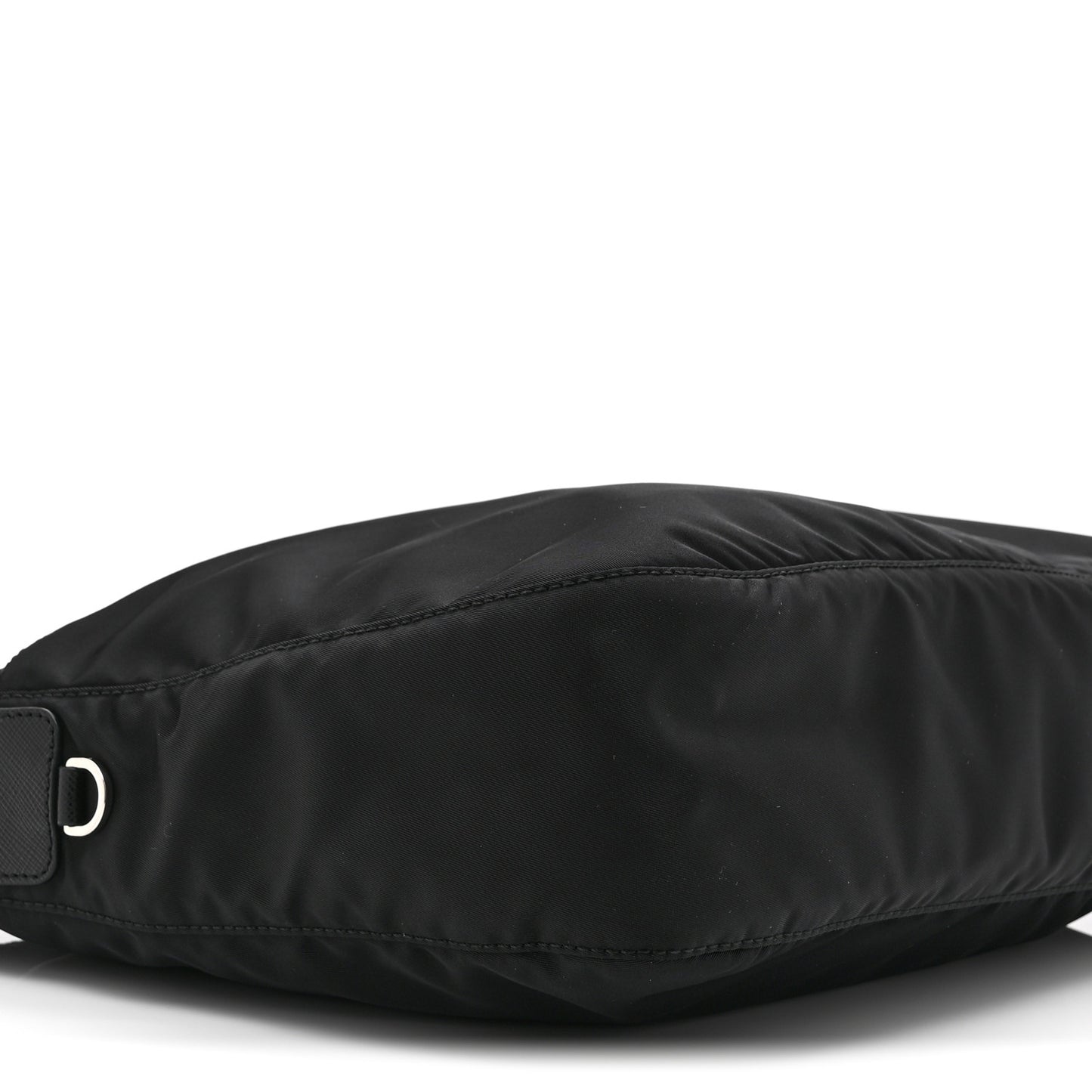 Re-Nylon Vela Saffiano Pocket Double Zip Messenger Bag Black