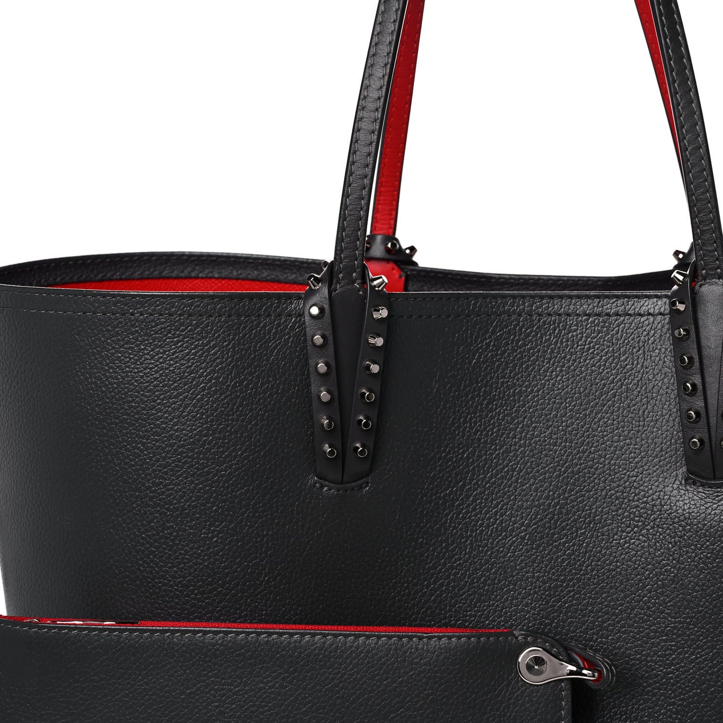 Calfskin Spikes East West Cabata Tote Charbon