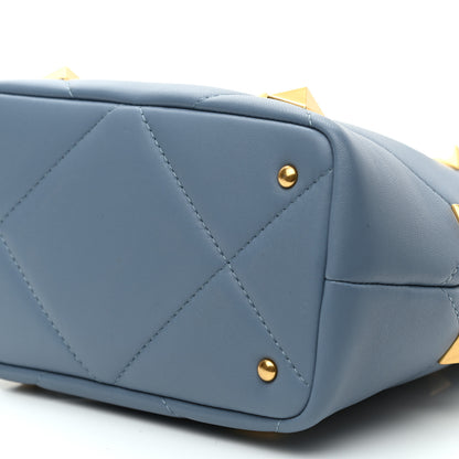 Valentino Garavani Nappa Small Roman Stud The Handle Bag Niagara 8 of 8