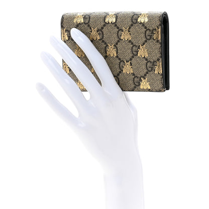 Gucci GG Supreme Monogram Bee Print Card Case 2 of 11