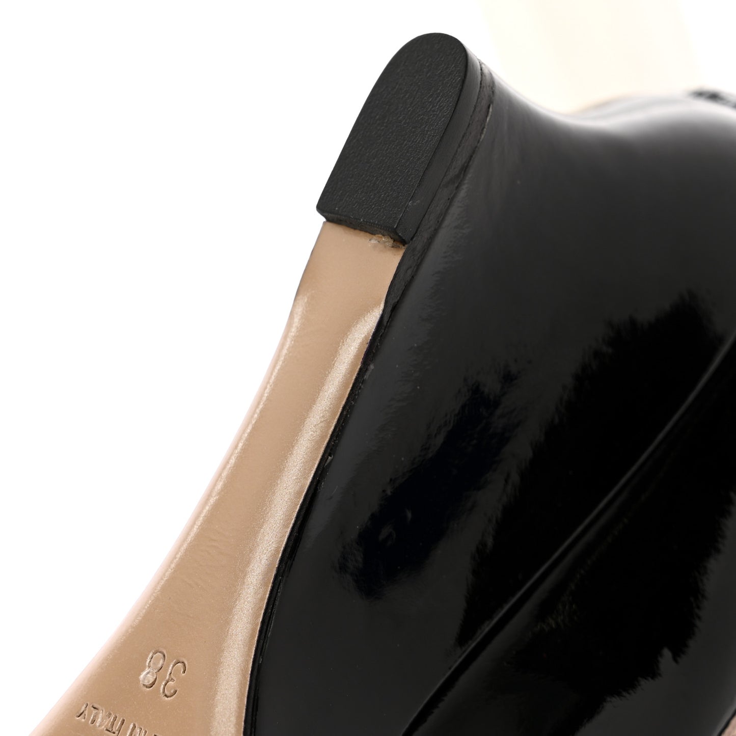 Patent Rockstud 70mm Wedges 38 Black Poudre