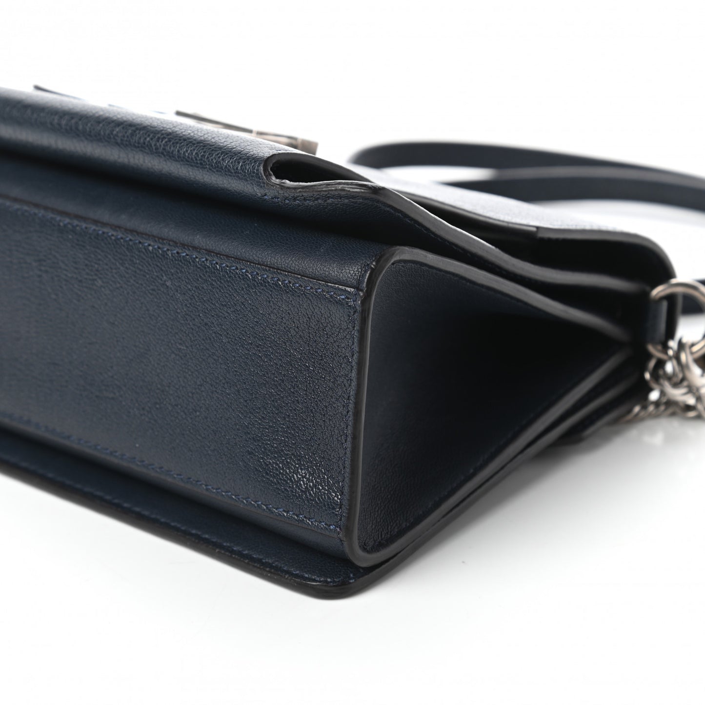Goatskin Small GV3 Shoulder Bag Dark Blue