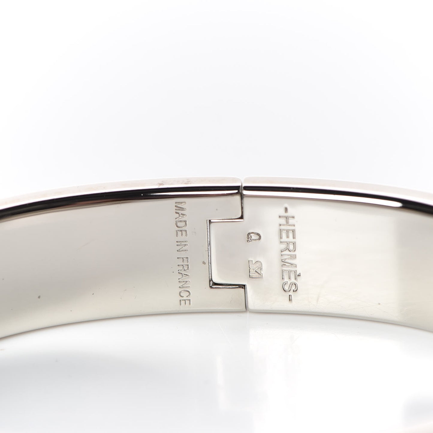 Enamel Narrow Clic Clac H Bracelet PM Rose Nymph White