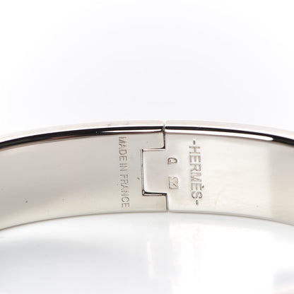 Hermes Enamel Narrow Clic Clac H Bracelet PM Rose Nymph White 4 of 5