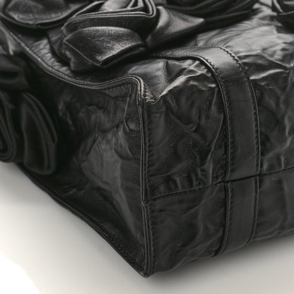 Prada Nappa Antique Rosette Flower Mini Tote Bag Black 7 of 8