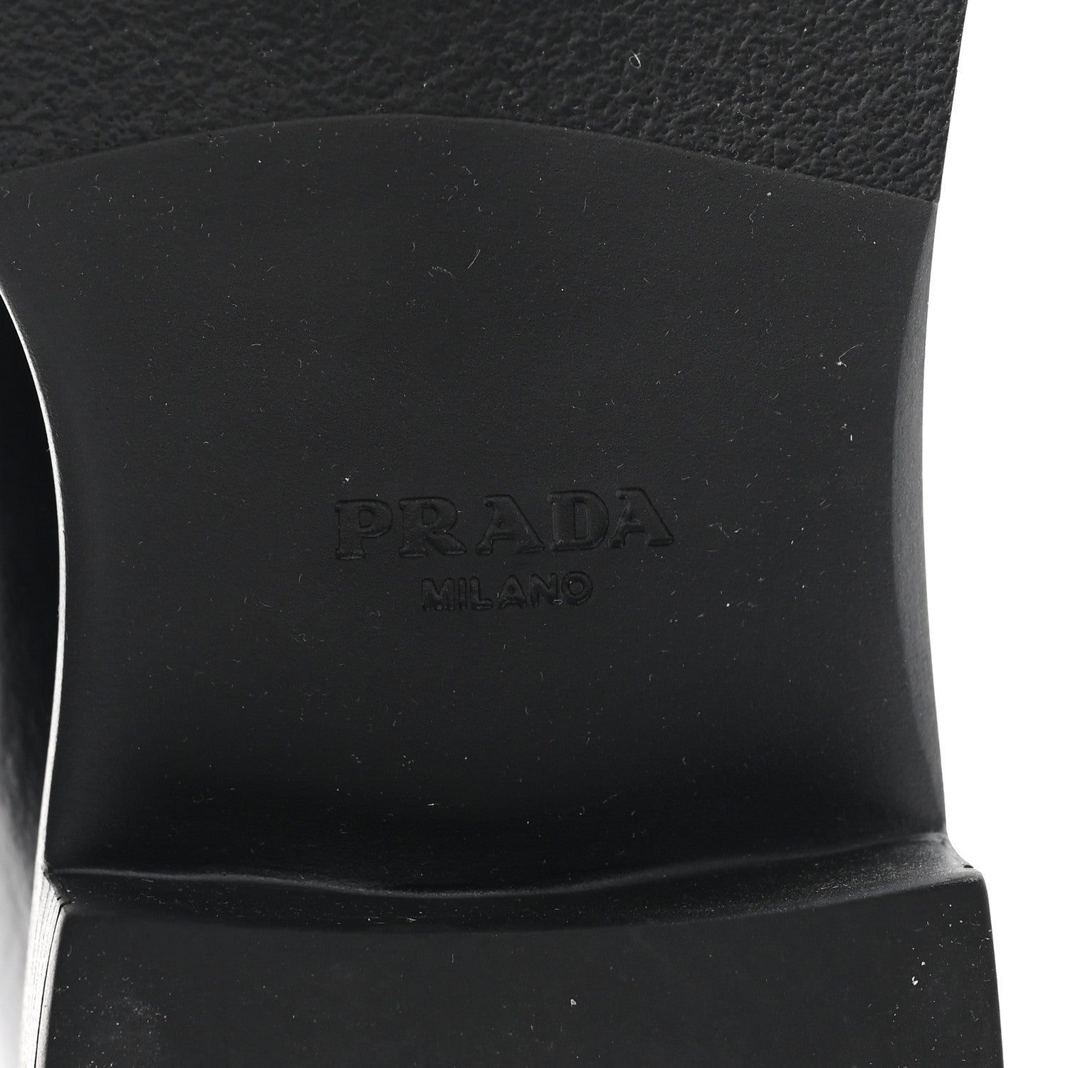 Prada Spazzolato Metal Triangle Logo 50mm Loafers 38 Black 9 of 9