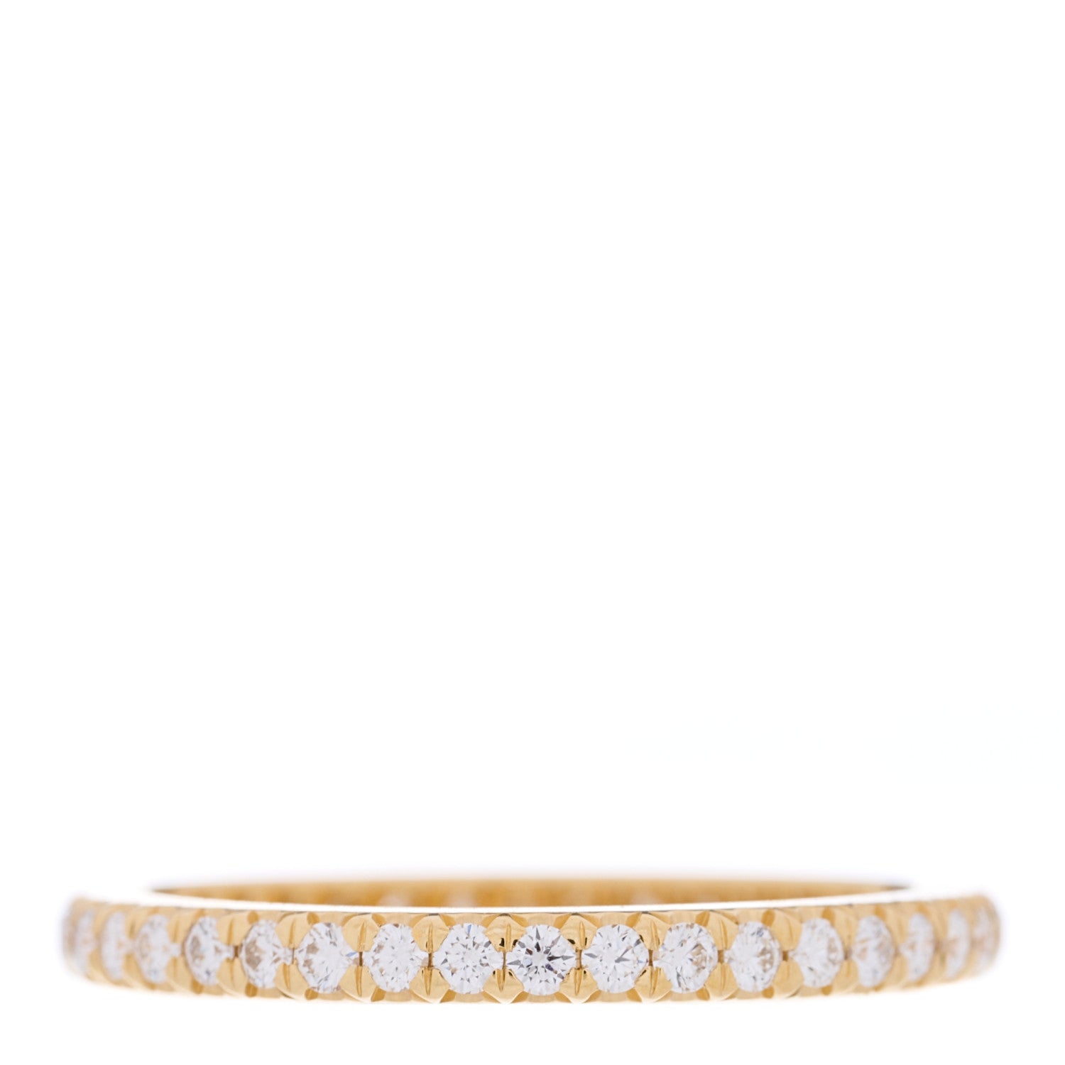Tiffany 18K Yellow Gold Diamond .31ctw Soleste Full Eternity Band Ring 49 5 3 of 4