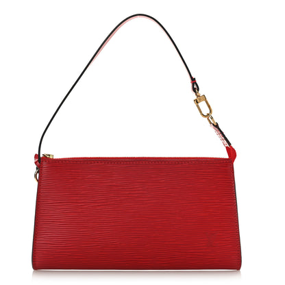 Louis Vuitton Epi Pochette Accessories 21 Castillan Red 1 of 9