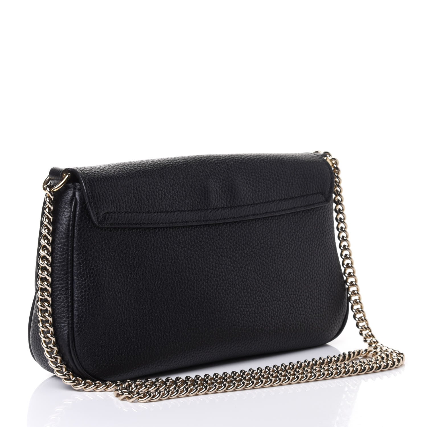 Gucci Pebbled Calfskin Medium Soho Flap Crossbody Black 2 of 4