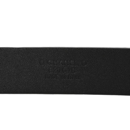 Chanel Calfskin Crystal CC Buckle Belt 80 32 Black 3 of 6