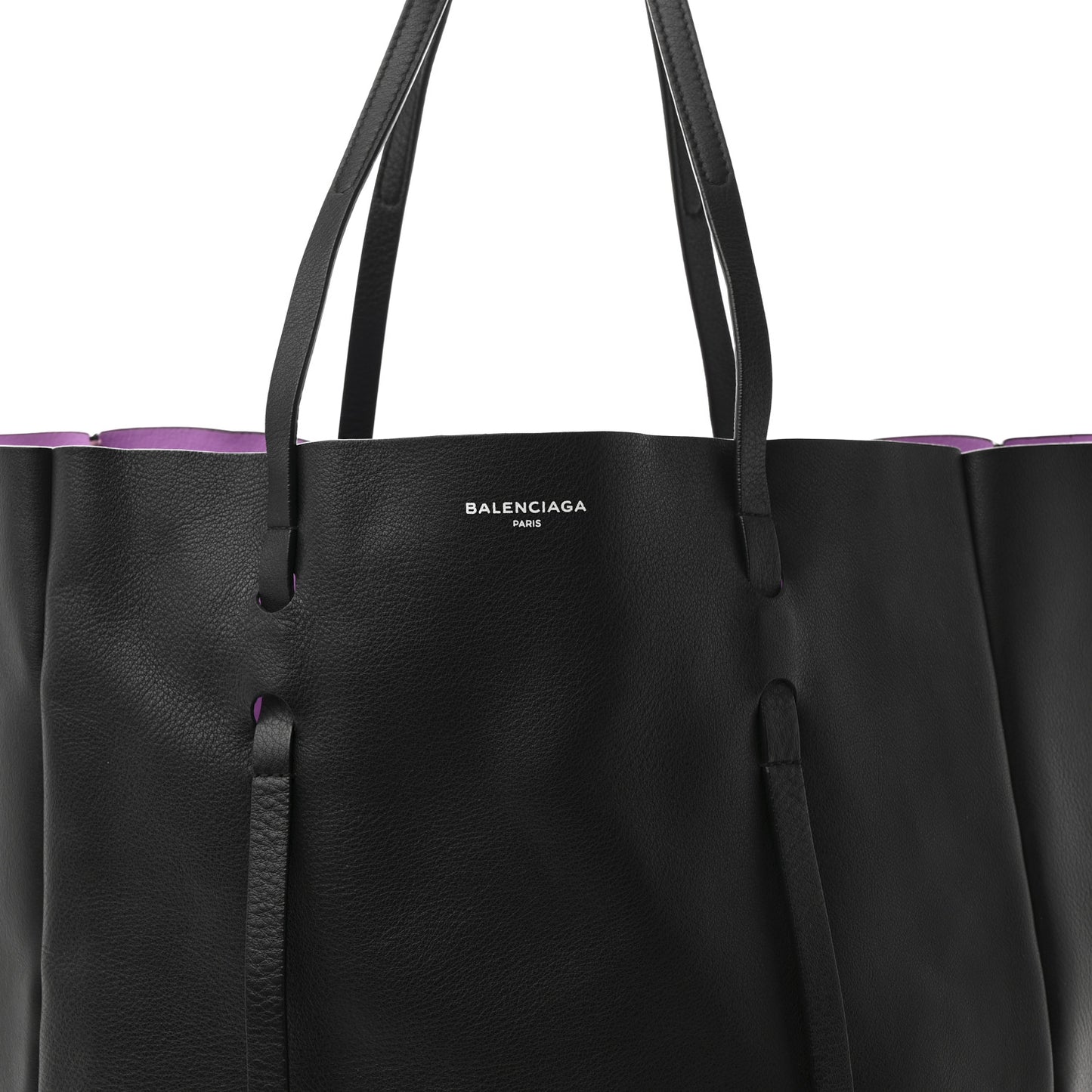 Veau Baltimore Double Sided Medium Everyday Tote Black Purple