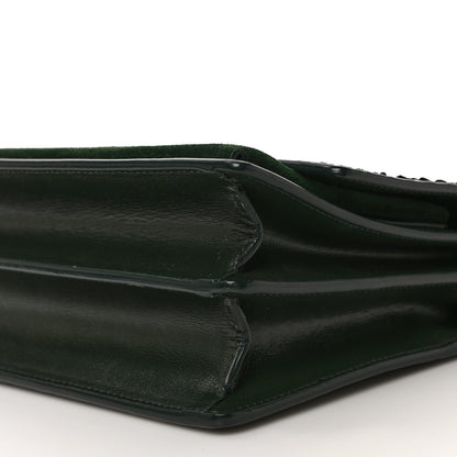 Saint Laurent Calfskin Snakeskin Suede Medium Monogram Sunset Vert Fonce 7 of 7