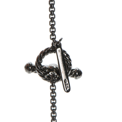 David Yurman Sterling Silver Black Onyx Hematite Elements Chain Necklace 5 of 6