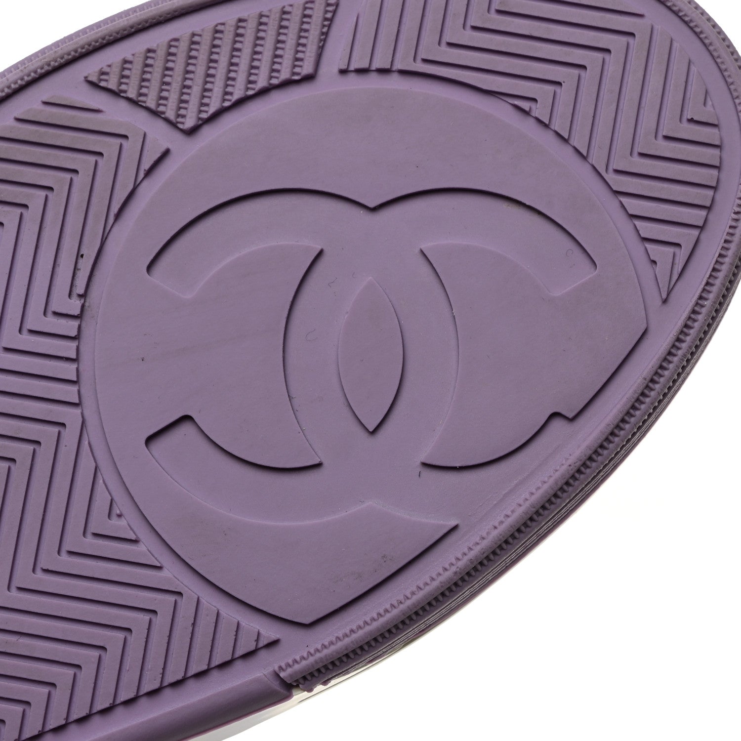 Chanel Cotton Sneakers 38 Purple White 8 of 10
