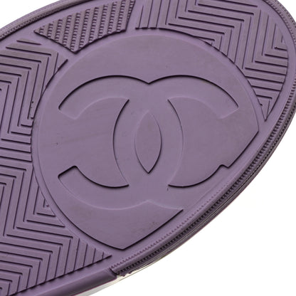 Chanel Cotton Sneakers 38 Purple White 8 of 10