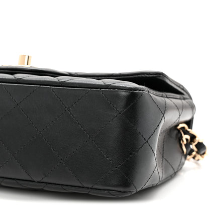 Chanel Lambskin Quilted Mini Rectangular Flap Black 10 of 11
