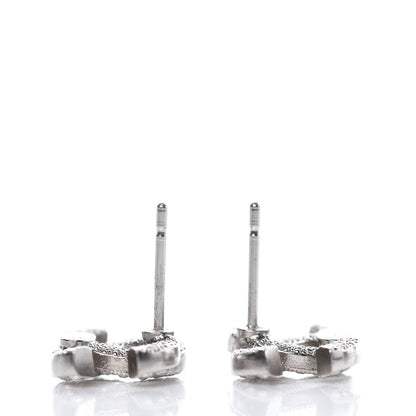 Chanel Crystal Timeless CC Earrings Silver 4 of 5