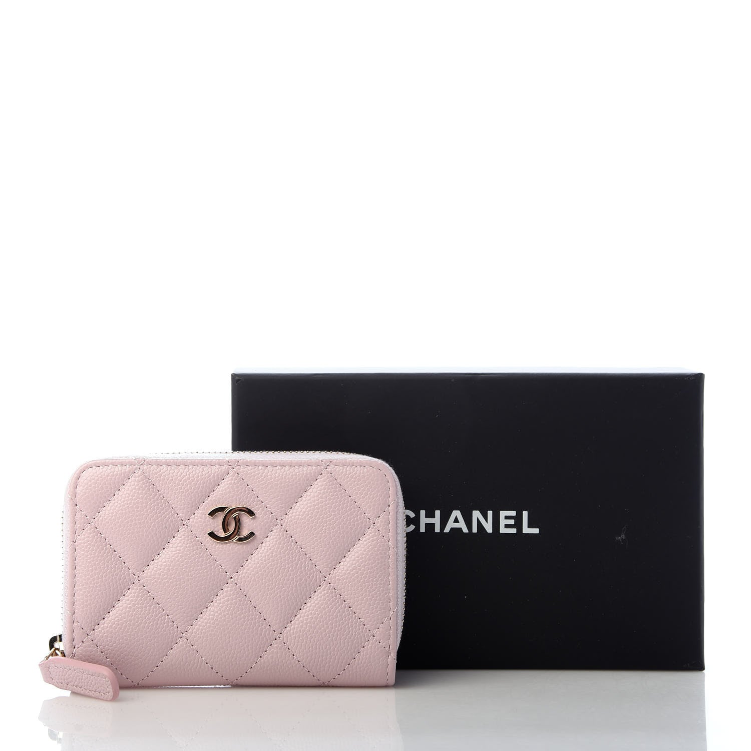 Chanel Caviar Quilted Zip Coin Purse Light Pink 8 of 8