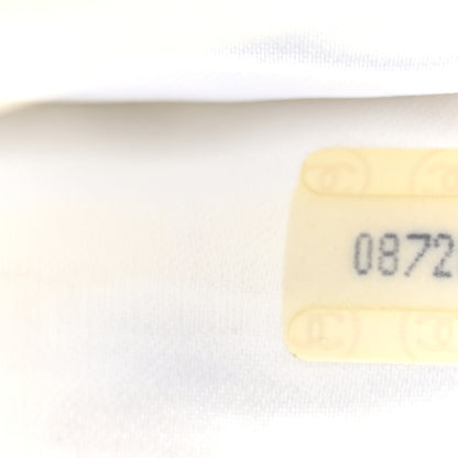 Chanel Lambskin Quilted CC Flap Bag White Black 8 of 12