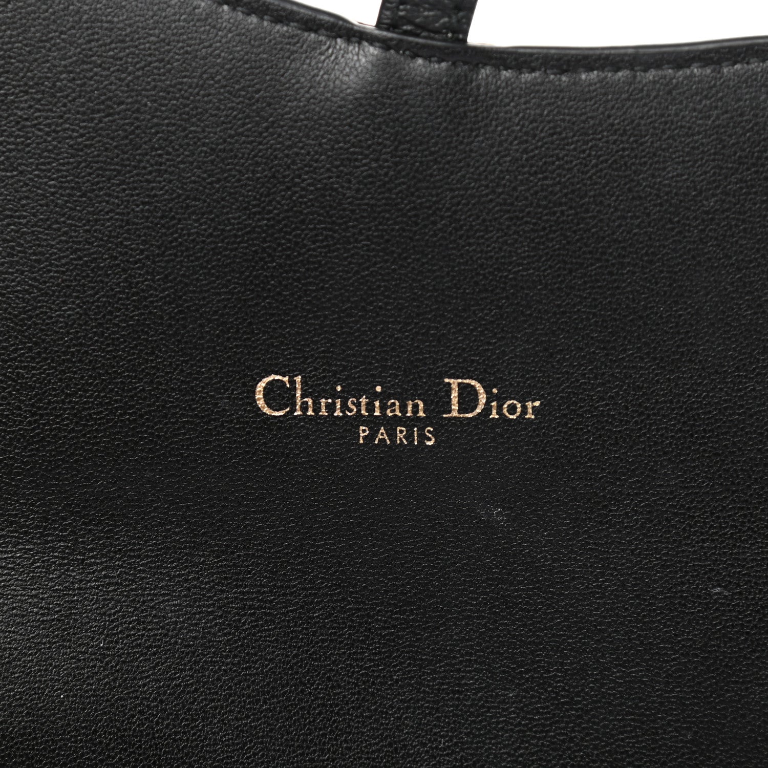 Christian Dior Grained Calfskin Saddle Chain Wallet Pouch Black 7 of 11