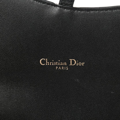 Christian Dior Grained Calfskin Saddle Chain Wallet Pouch Black 7 of 11