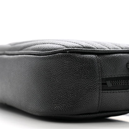 Saint Laurent Grain De Poudre Matelasse Monochrome Monogram Mini Lou Camera Bag Black 10 of 14