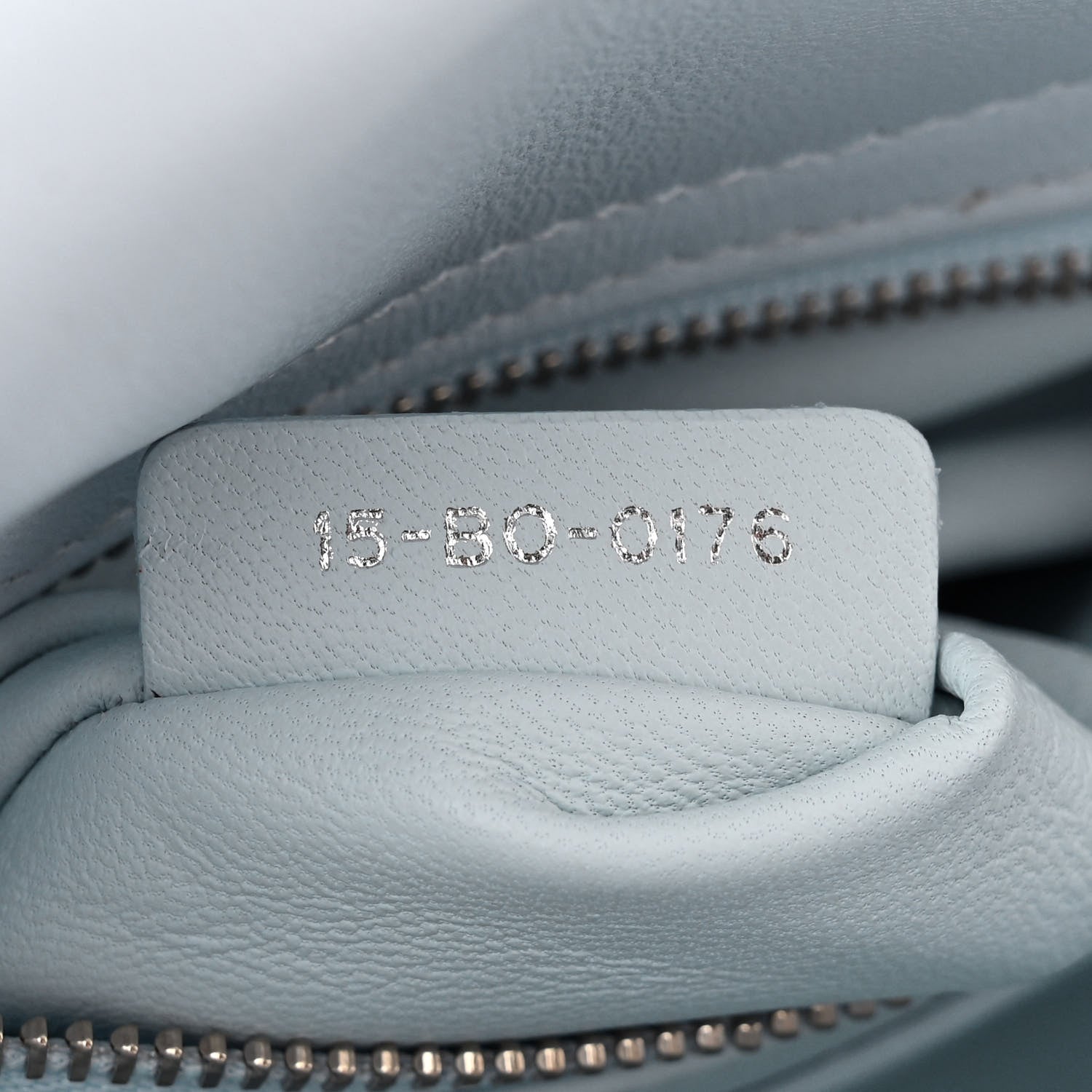 Christian Dior Lambskin Cannage Mini Lady Dior Crystal Strap Light Blue 7 of 12