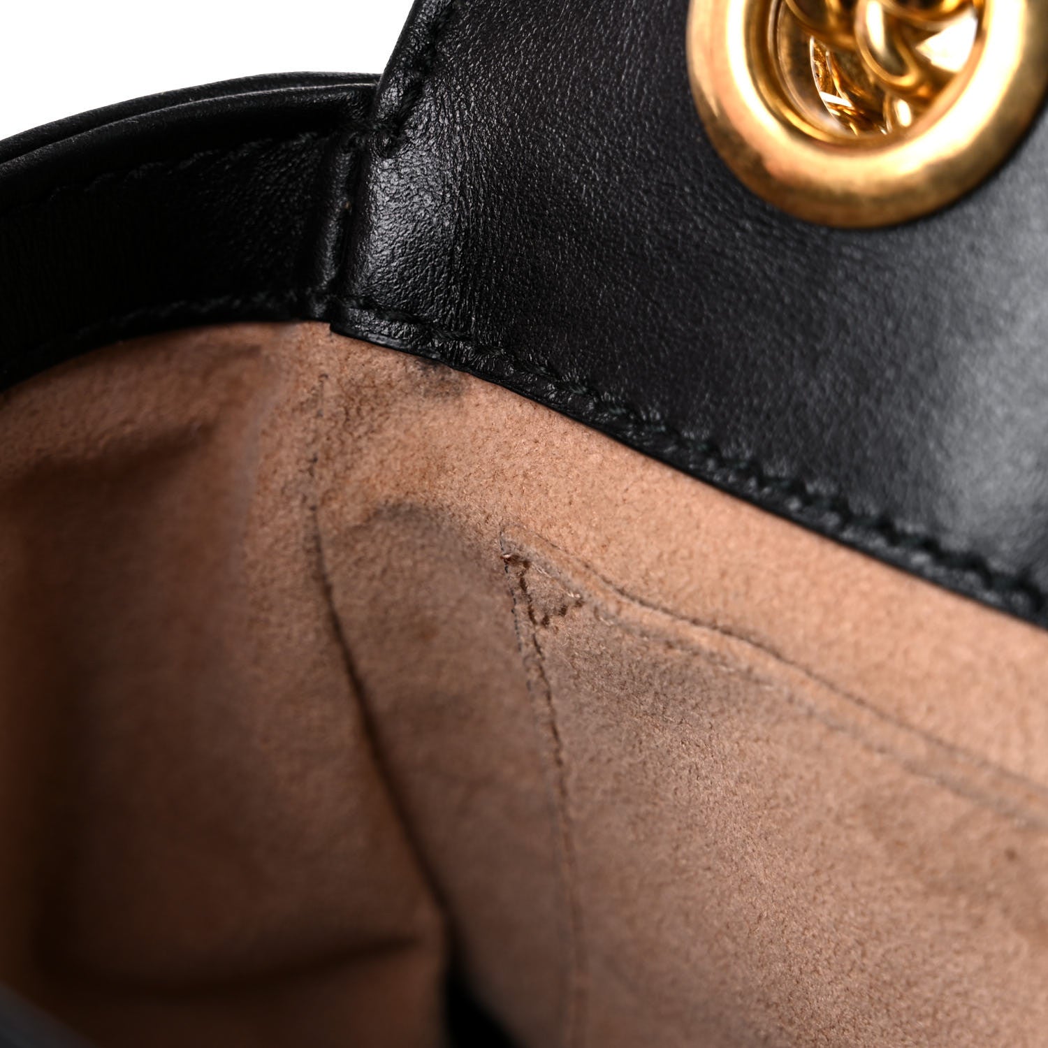Gucci Calfskin Matelasse Mini GG Marmont Shoulder Bag Black 13 of 25
