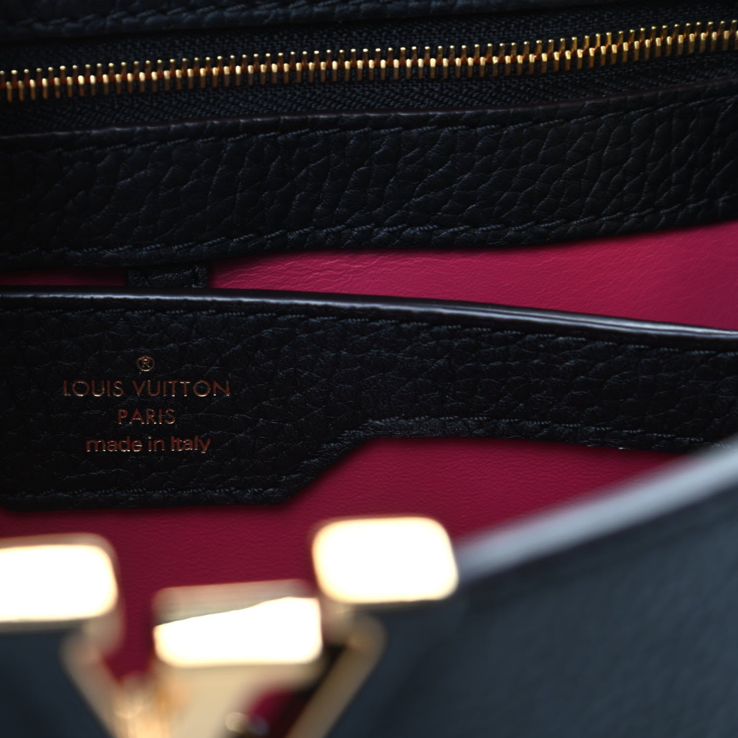 Louis Vuitton Taurillon Capucines BB Black 6 of 8