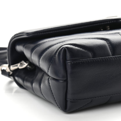 Saint Laurent Calfskin Y Quilted Monogram Toy Loulou Crossbody Bag Black 8 of 9