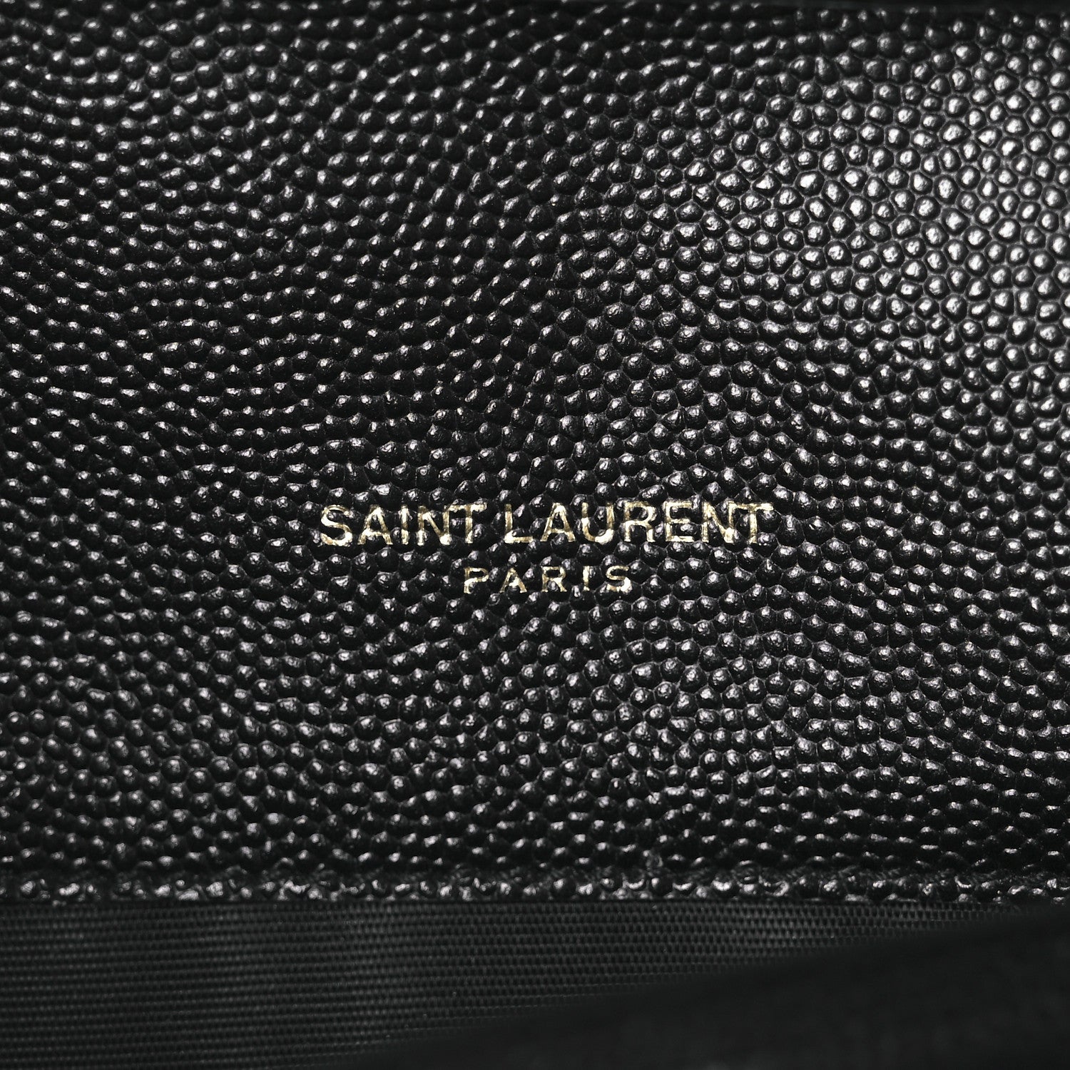 Saint Laurent Grain De Poudre Matelasse Chevron Monogram Chain Wallet Black 5 of 9