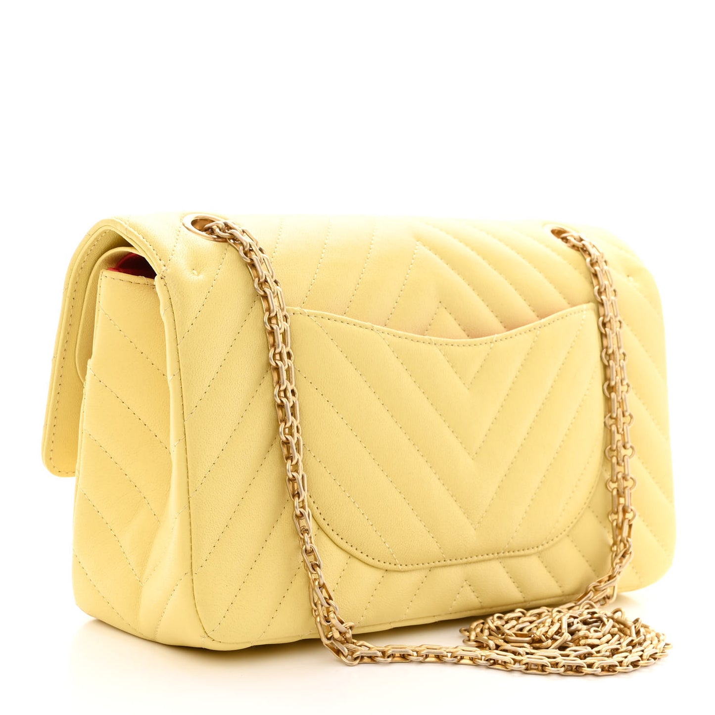 Sheepskin Chevron Quilted 2.55 Reissue 225 Flap Yellow
