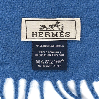 Hermes Cashmere Badges Soie Scarf Bleu Horizon 3 of 3