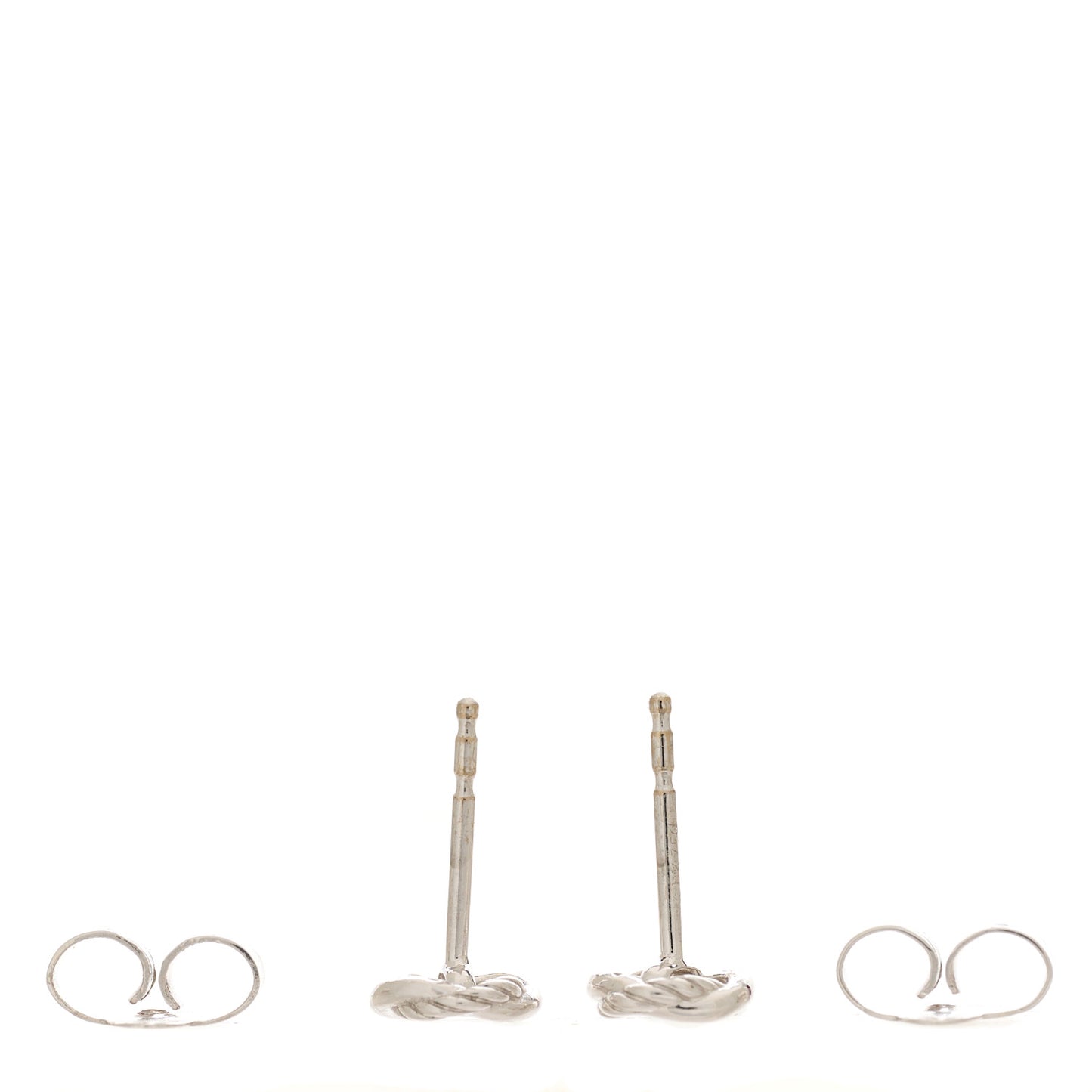 18K White Gold Diamond Infinity Earrings