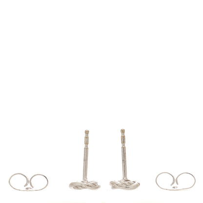 David Yurman 18K White Gold Diamond Infinity Earrings 3 of 4