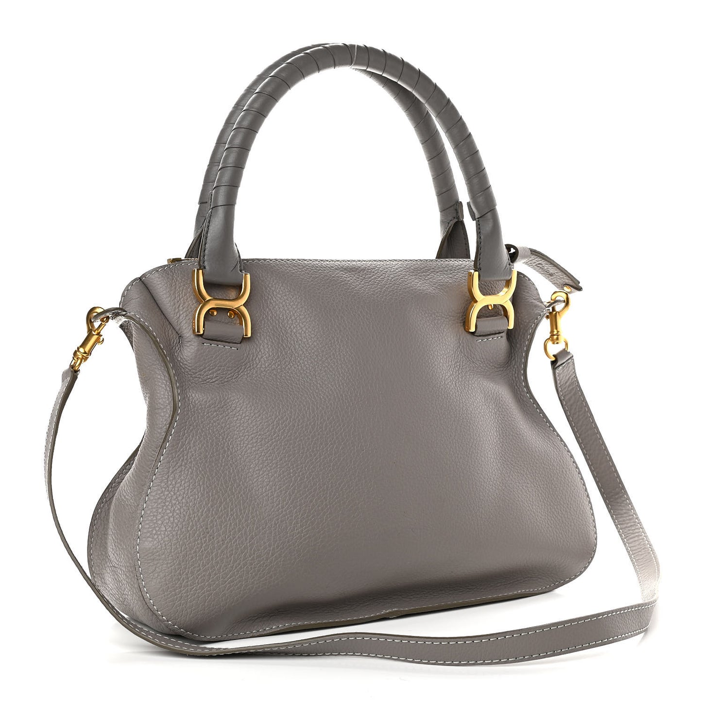 Calfskin Medium Marcie Satchel Cashmere Grey