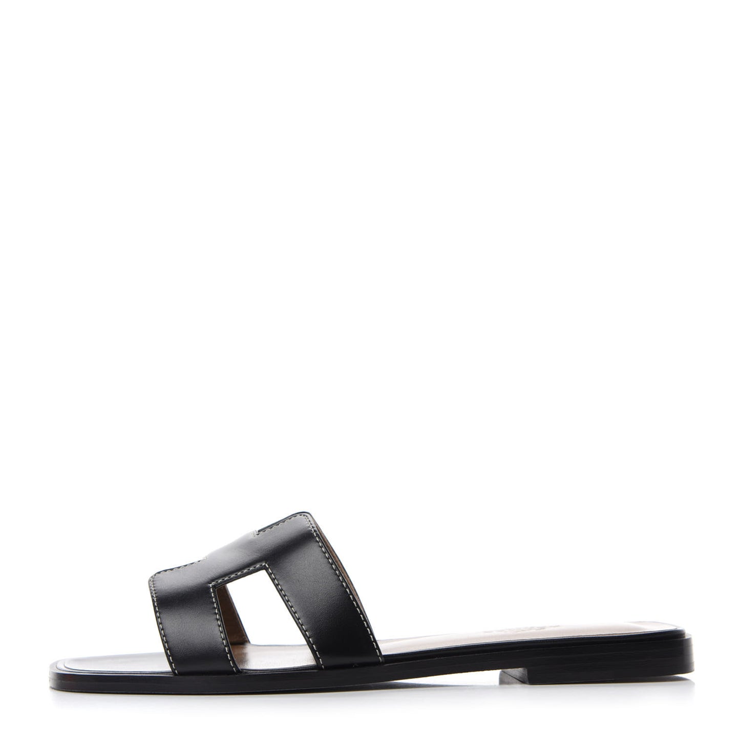 Box Calfskin Oran Sandals 37 Black