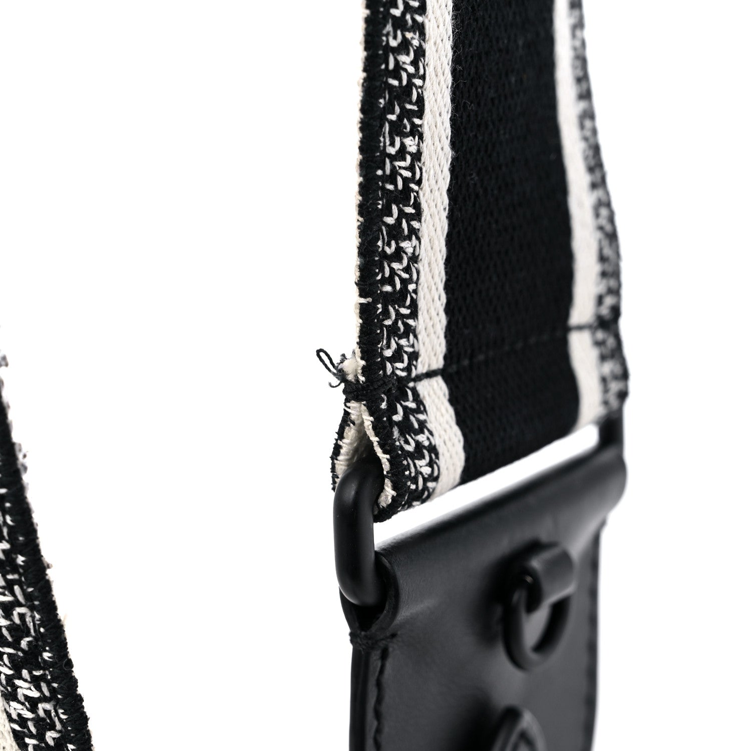Christian Dior Canvas Embroidered Shoulder Strap Black Ultramatte 4 of 6