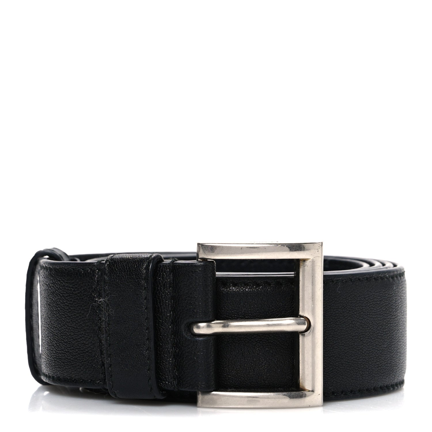 Prada Nappa Square Buckle Belt 80 32 Black 1 of 5