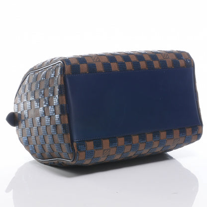 Louis Vuitton Damier Paillettes Speedy 30 Blue 4 of 8