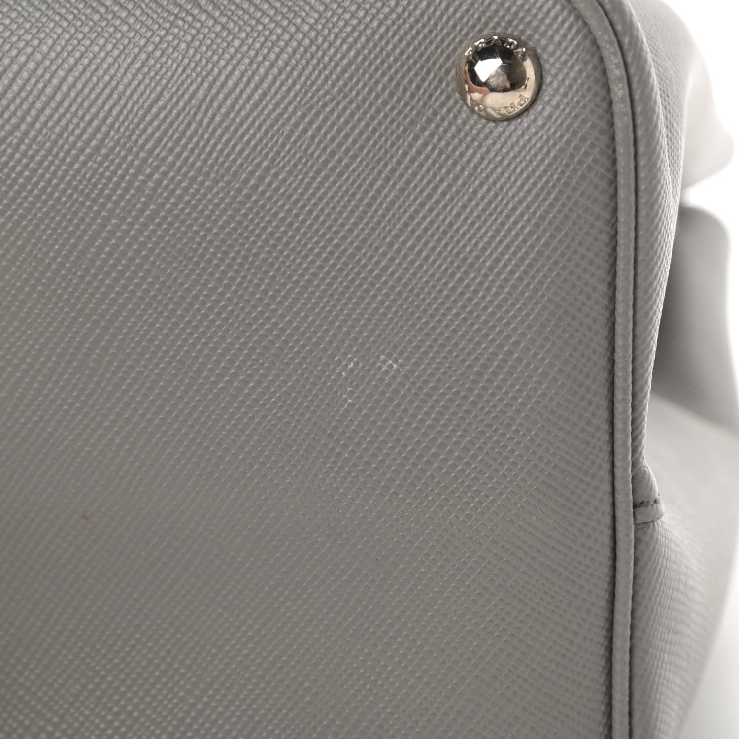 Prada Saffiano Cuir Convertible Top Handle Tote Marmo 14 of 14