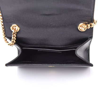 Saint Laurent Grain De Poudre Small Monogram Kate Satchel Black 4 of 10