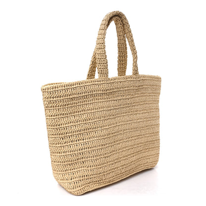 Saint Laurent Raffia Rive Gauche Tote Natural 3 of 10