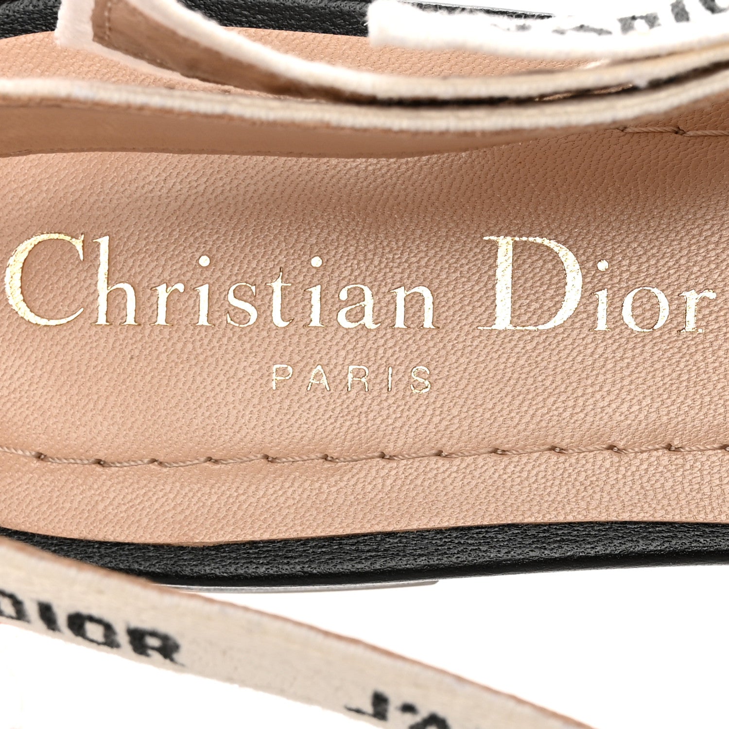 Christian Dior Technical Canvas Ribbon J'Adior Slingback Ballet Flats 38.5 Black 7 of 14