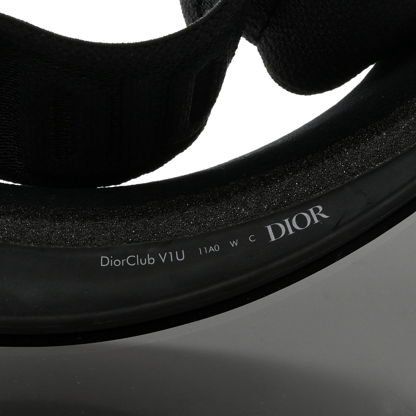 Mirrored DiorClubV1U Sun Visor Black
