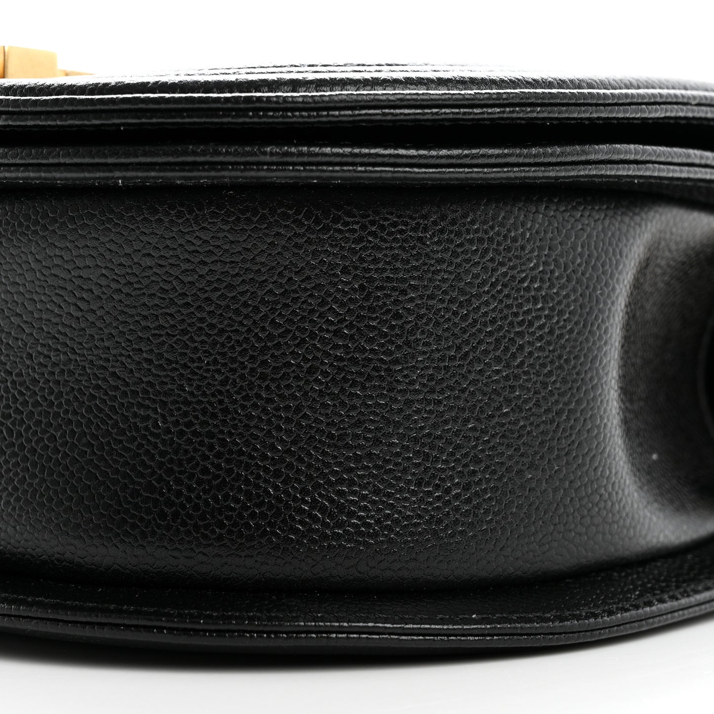 Caviar Quilted Small Boy Messenger Bag Black