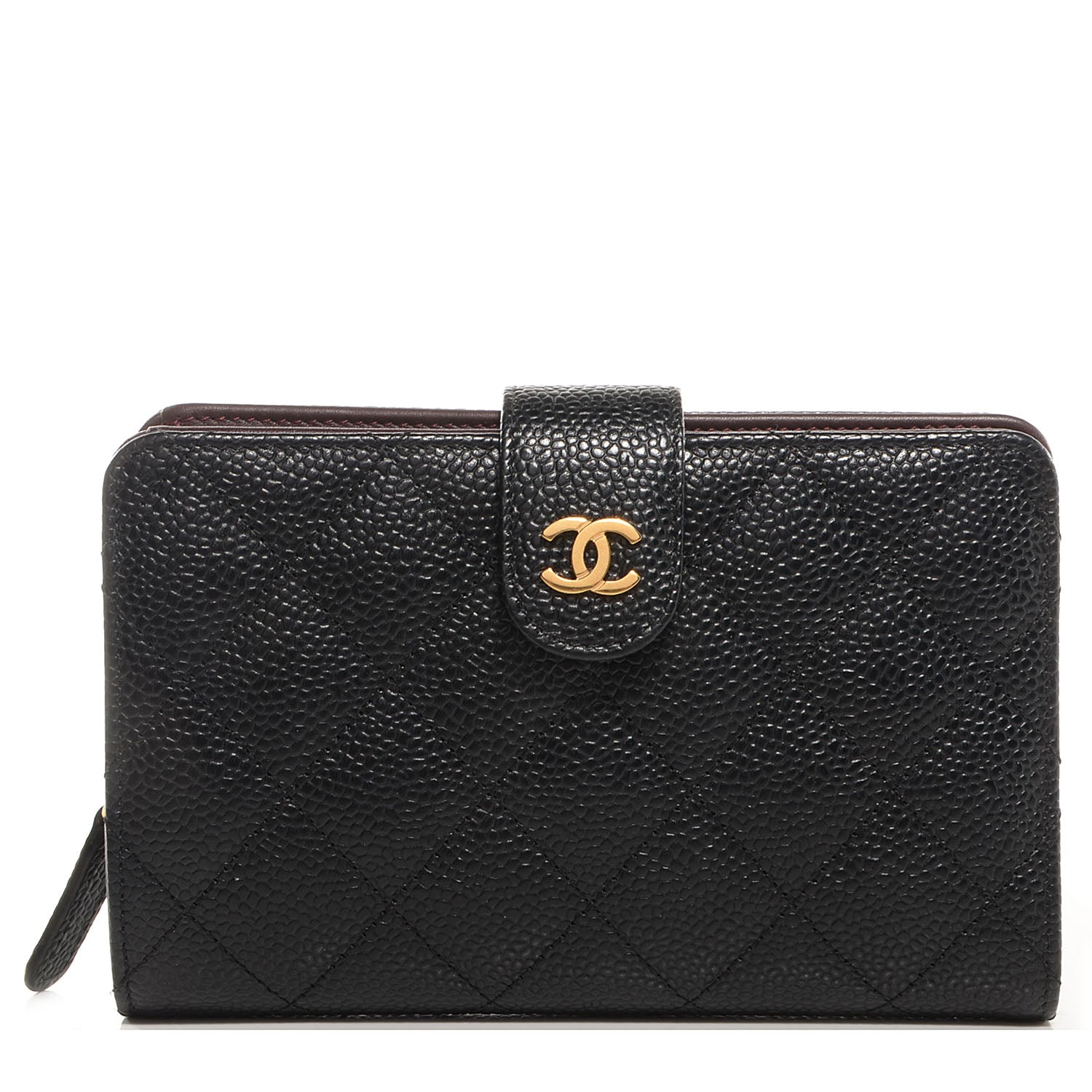 Chanel Caviar Quilted Zipped Pocket Wallet Black 1 of 9