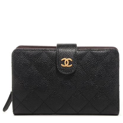 Chanel Caviar Quilted Zipped Pocket Wallet Black 1 of 9