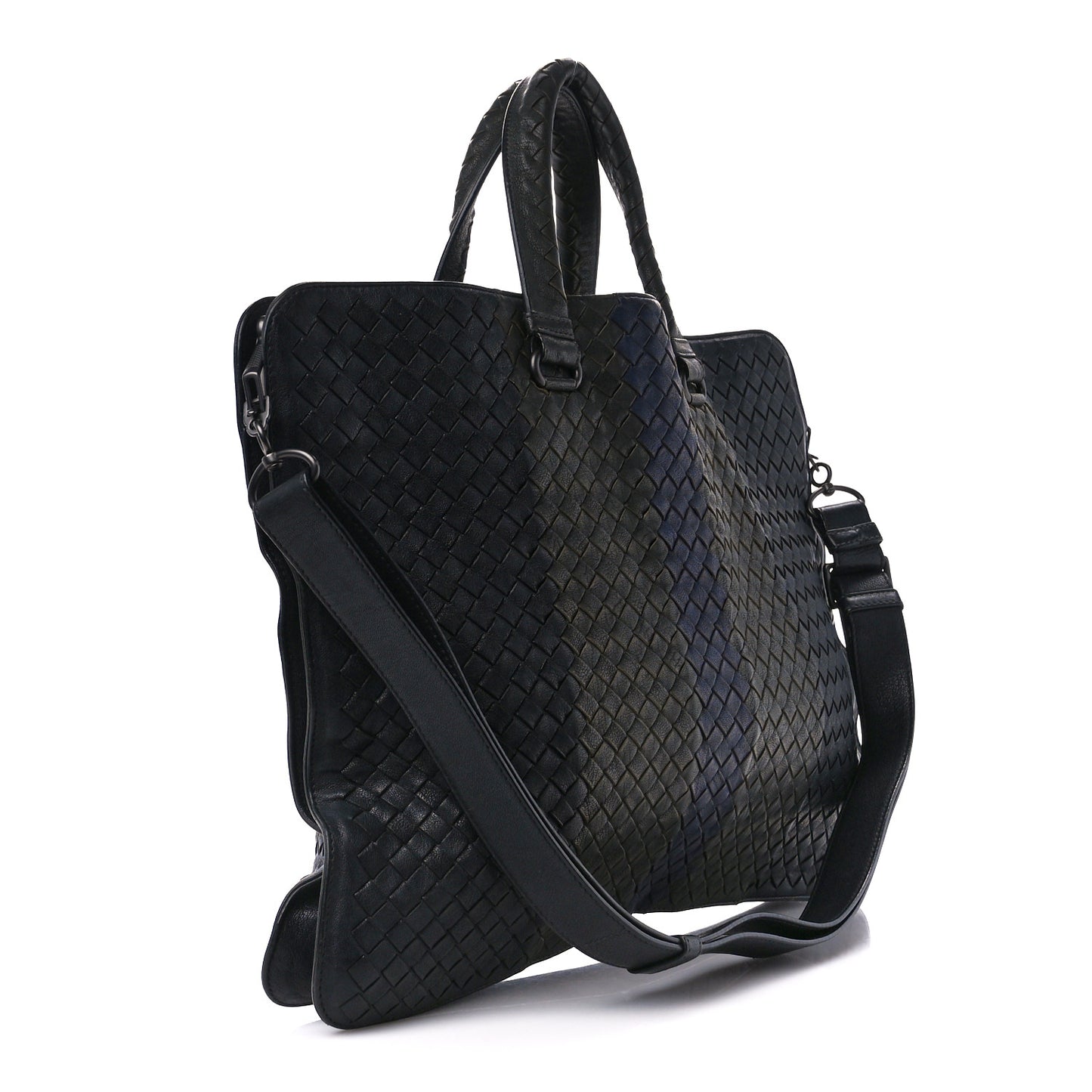 Intrecciato Briefcase Blue Gray