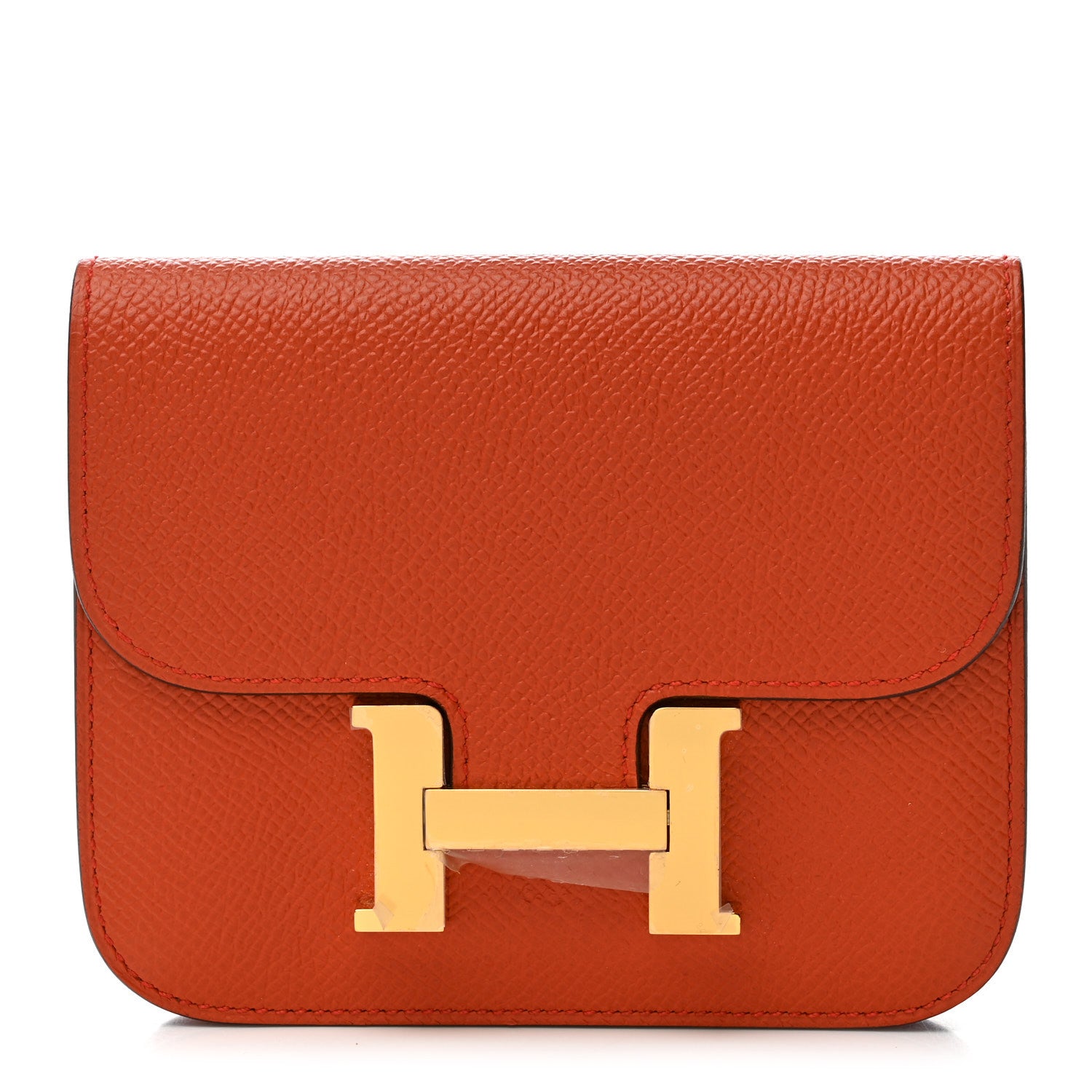 Hermes Epsom Constance Slim Wallet Orange 1 of 8
